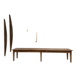 XXL farmhouse table 4 metres in solid pine - 6 legs - 1950s