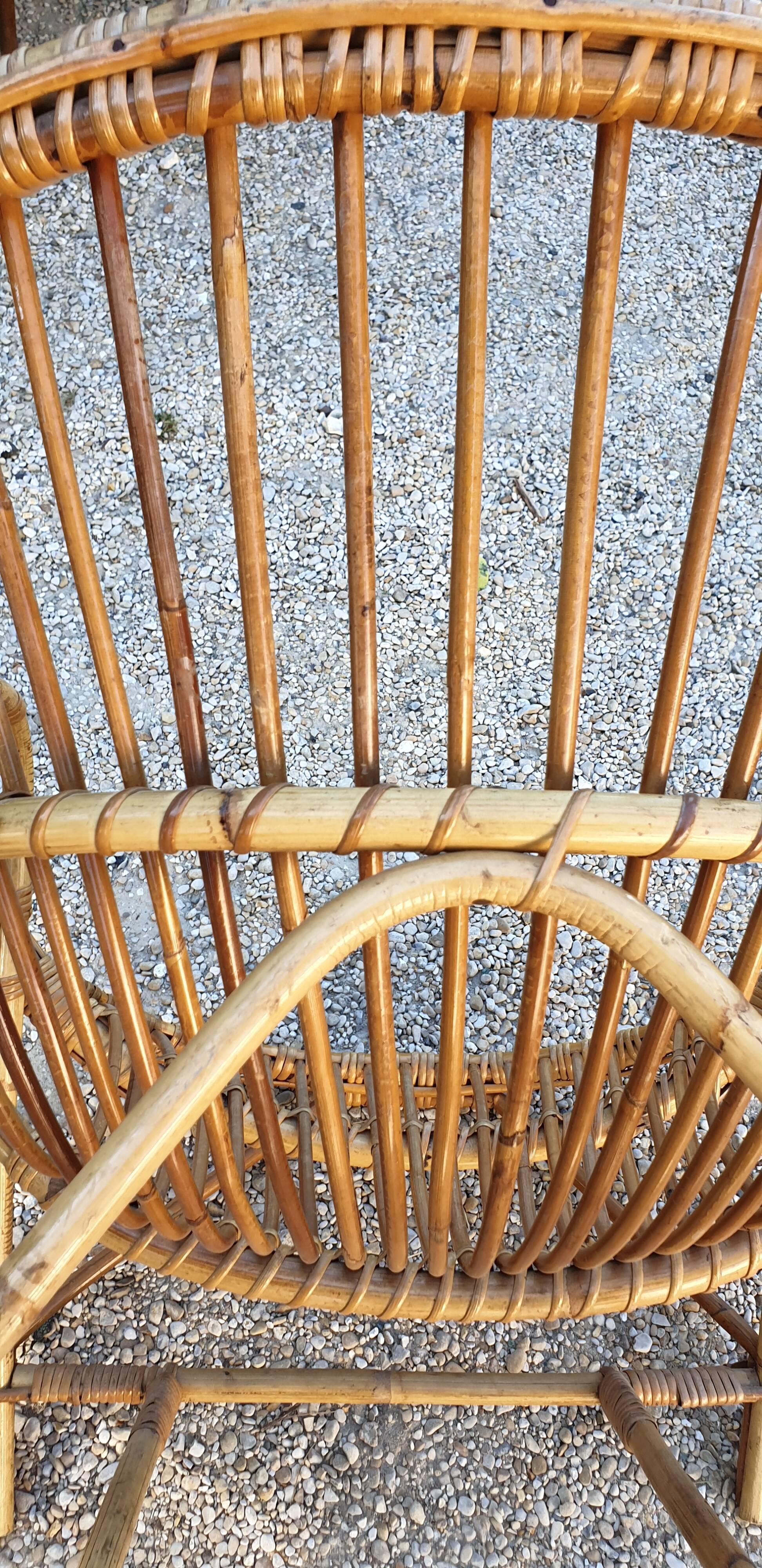 Rattan armchair 1960