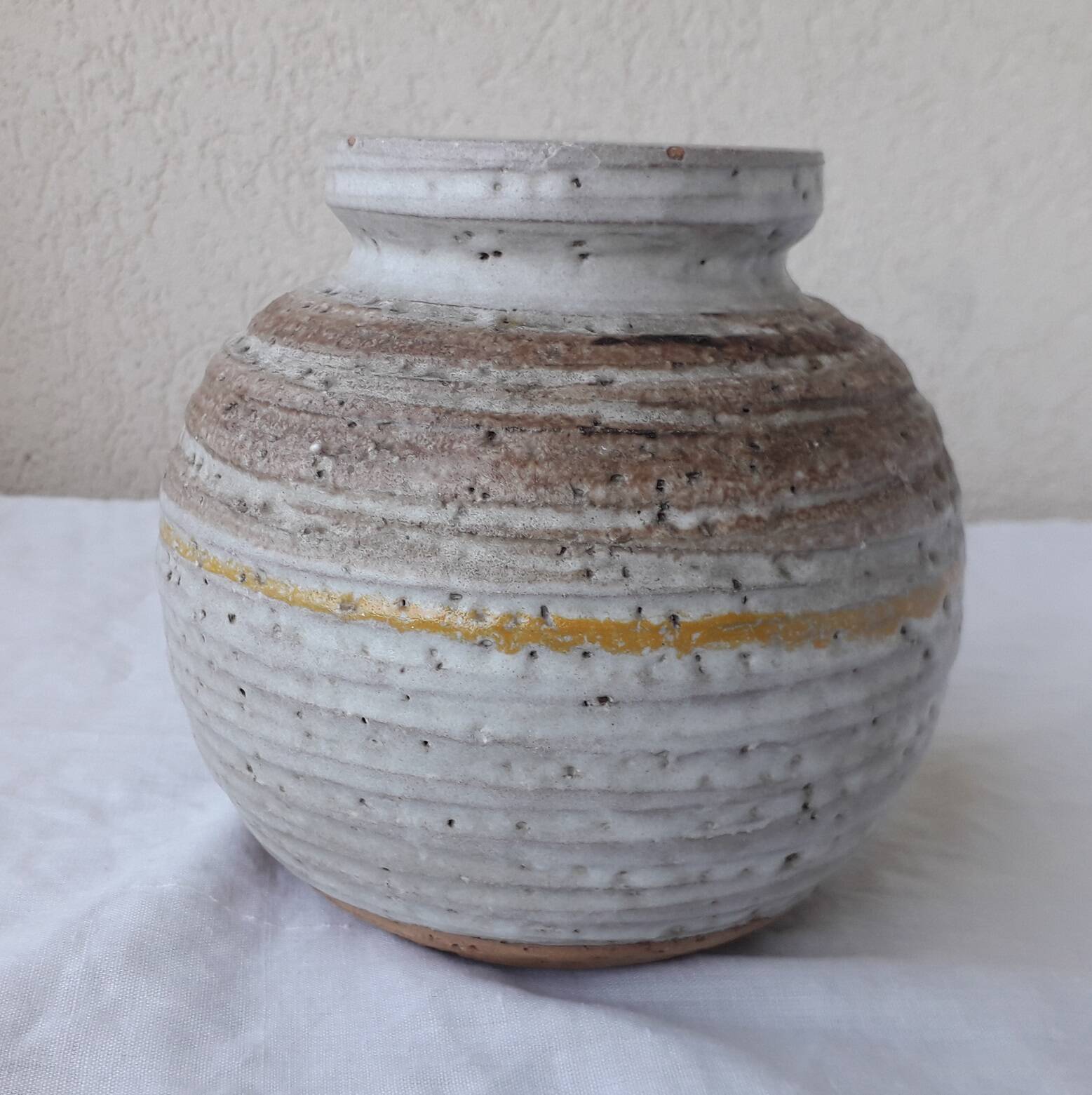 Grey stoneware vase