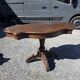 Antique round table in solid oak