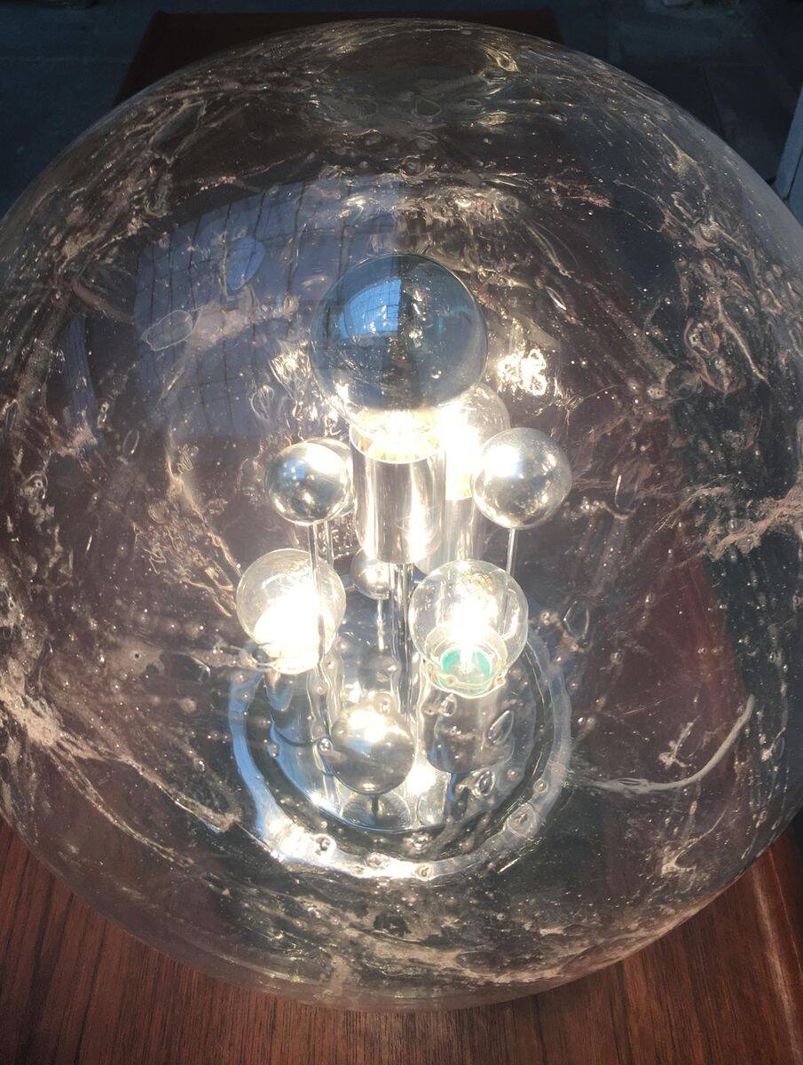 Planet Table Lamp Large Sphere from the German Space Age Mid-Century by Doria Leuchten, 1970s