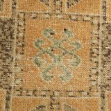 3x11 Cinnamon Color Turkish Runner Rug, Anatolian Vintage Rug, 92x321Cm