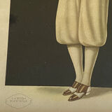 'La Moda Maschile', Set of 6 framed original illustrations of men's fashion from the 30s, Italy 1930