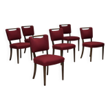 1960s, set of 6 pcs Danish dining chairs by Slagelse Møbelværk, wool.