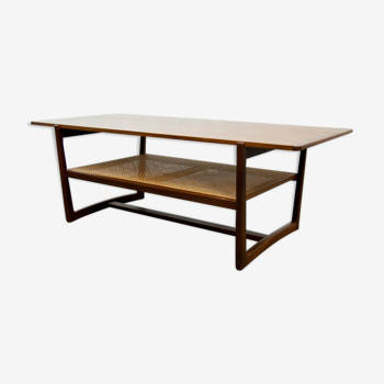 Coffee table teck & caning