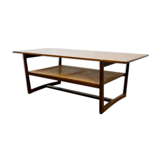 Coffee table teck & caning