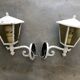 Pair of old wall lamps for outdoor use