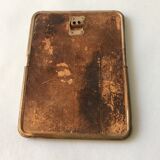 Antique travel mirror with a wide bevel