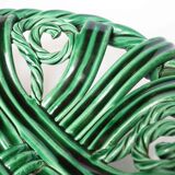 Vallauris green braided platter, 1950