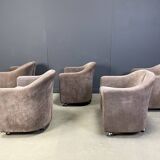 PS142 Easy Chairs by Eugenio Gerli for Tecno, 1970s - set of 5