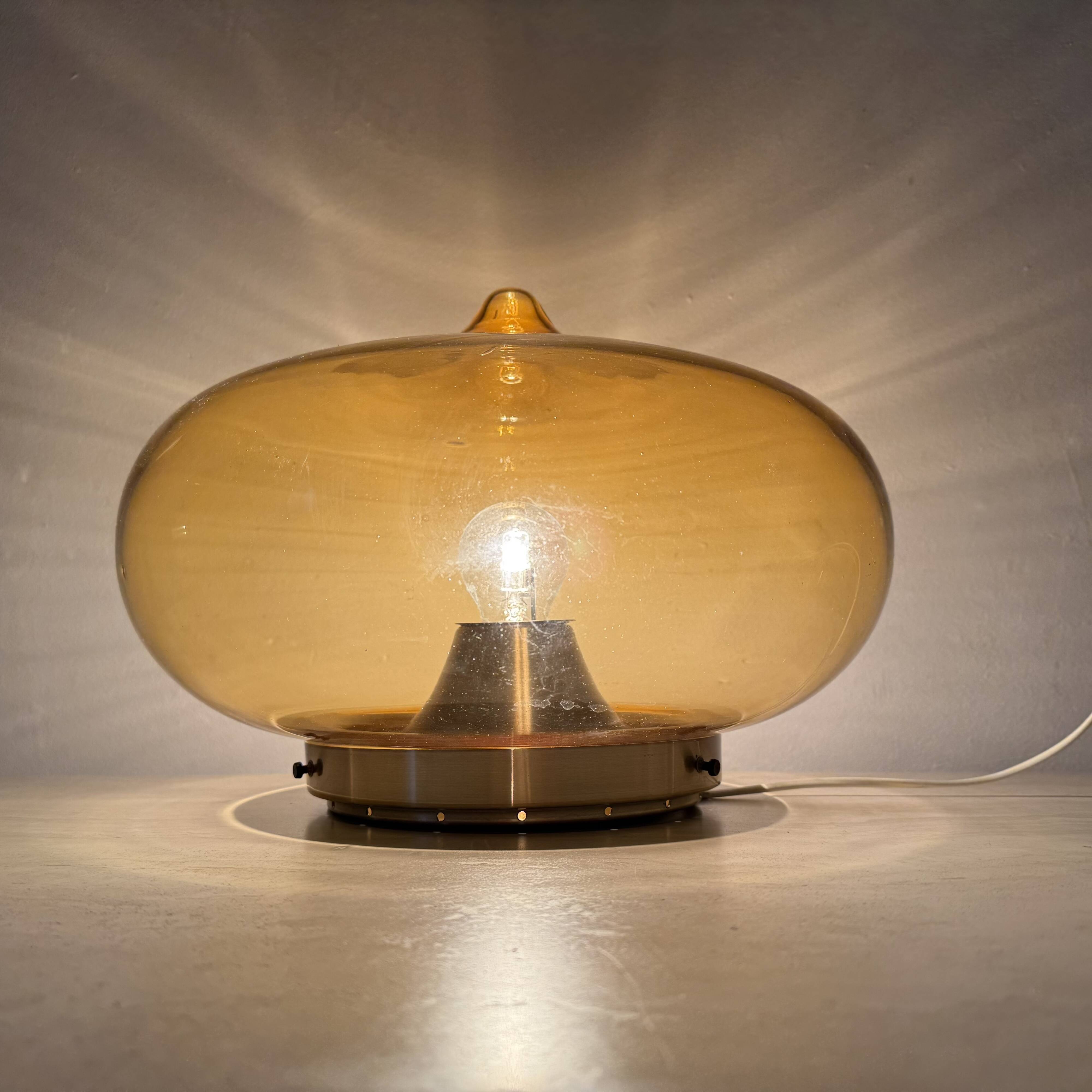 Plafonnier en verre Dijkstra du milieu du siècle, Space Age, années 1970