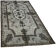 Handwoven unique turkish 1980s 166 cm x 300 cm black rug