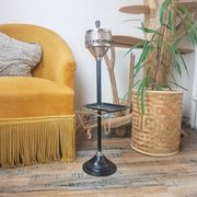 Vintage standing ashtray with tablet and 50s magazine door