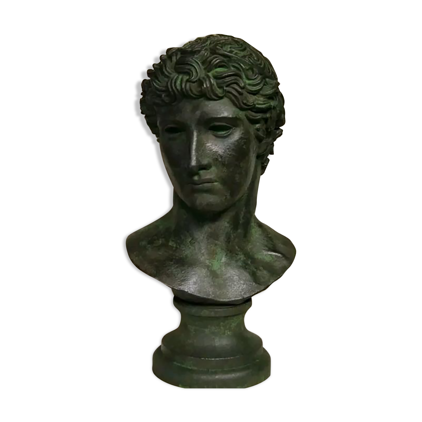 bust Apollo Greco Roman magnificent patina ancient bronze