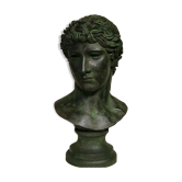bust Apollo Greco Roman magnificent patina ancient bronze