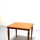 Vintage 50s reversible caramel leather covered bridge/games table
