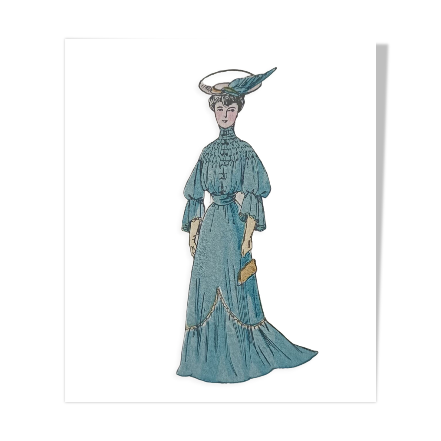 Colorful stencil Art Deco fashion