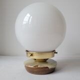 Onyx lamp and opaline wall lamps