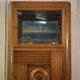 Solid oak display cabinet in the style of Charles Dudouyt, 1950s