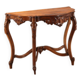 Antique Louis-Philippe console in walnut, Italy, 19th century.