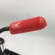 Duo of red and black flexible desk lamps with pencil holder