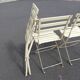 Series of 3 old folding outdoor chairs vintage garden