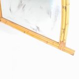 Pair of rattan “sail” mirrors