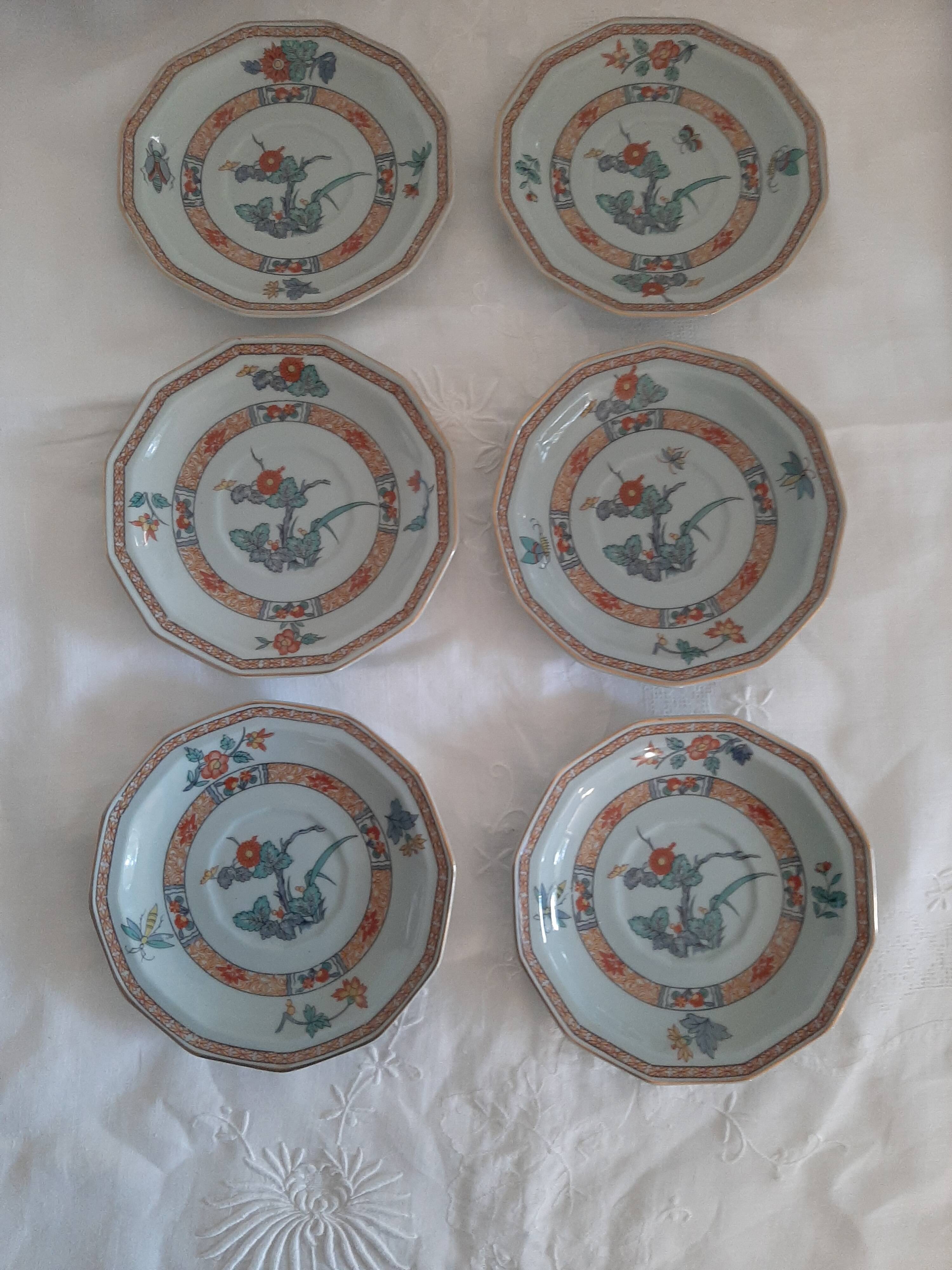 Celadon porcelain tea set Bernardaud Limoges 1920