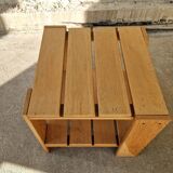 Vintage crate table, 1990s oak