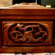 Vintage wooden box tea box 19th century Asia Indochina China