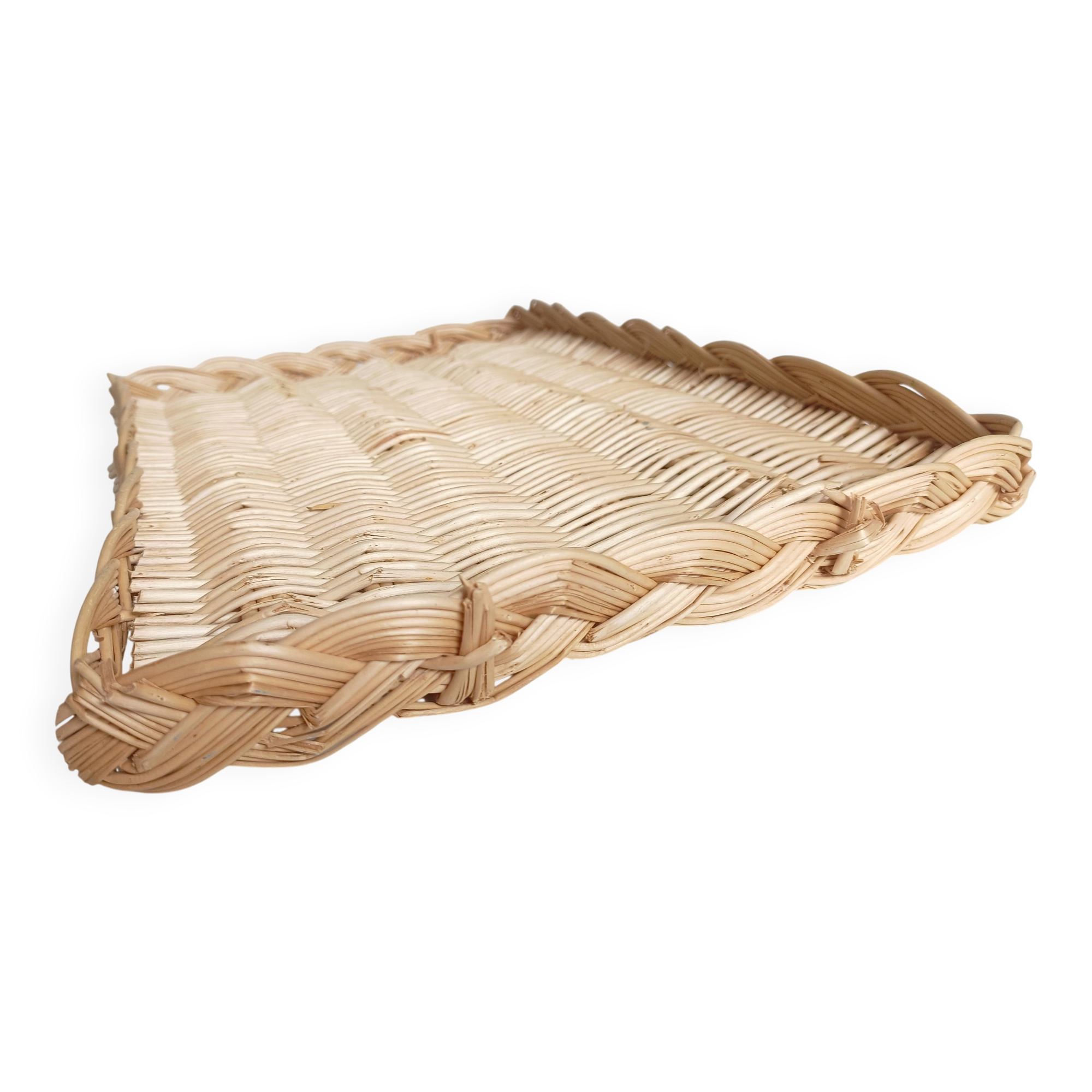 Panier en osier rustique de Provence, France, 20e siècle
