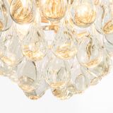 Small Murano glass ceiling pendant in the shape of a drop by C.Palme, Germany, 1970s.