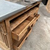 Solid oak bar counter