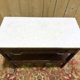 Dessert / Console in mahogany and marble in the Louis XVI style.