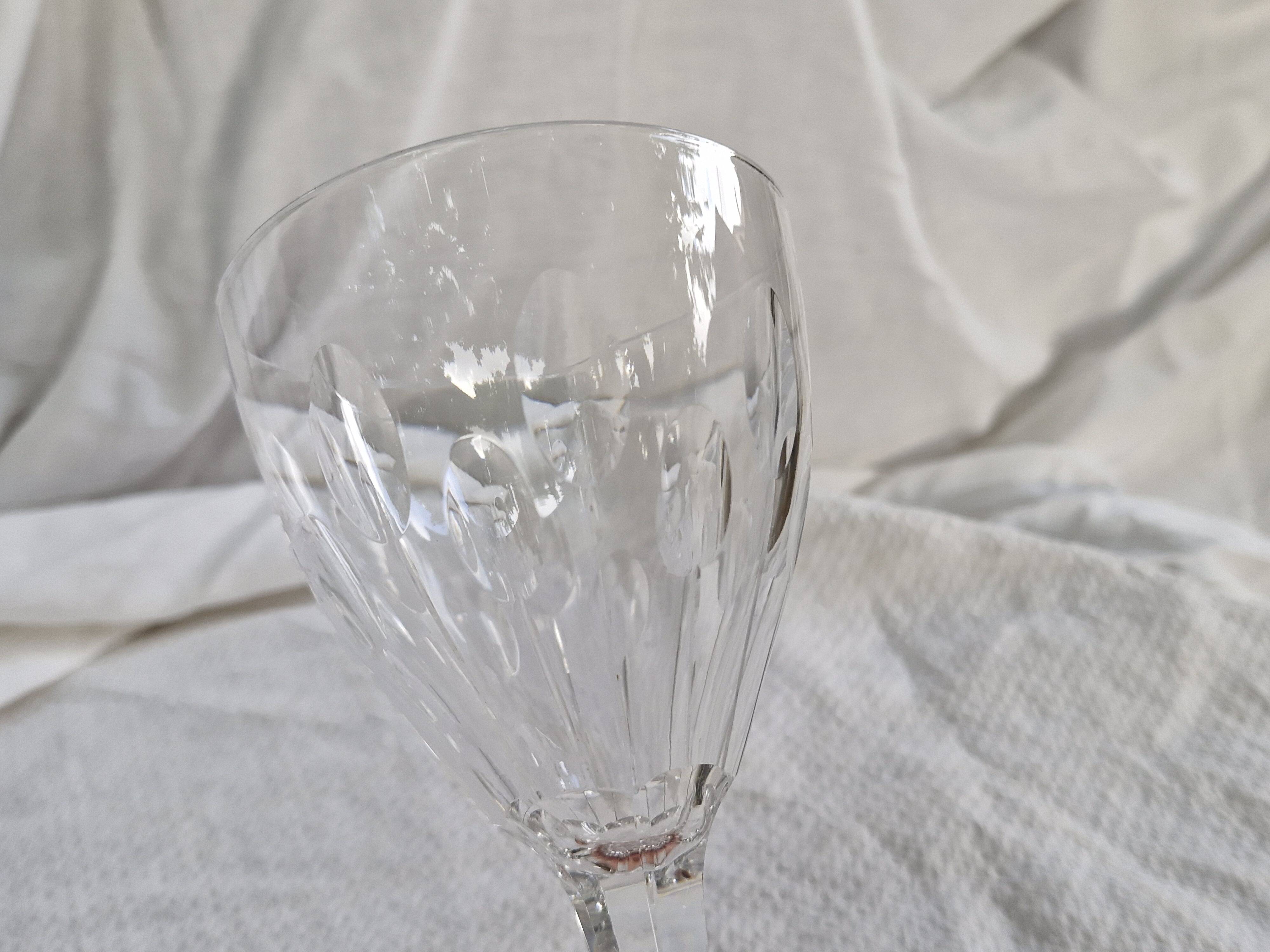 4 Verres à eau anciens - cristal Val Saint Lambert modèle Nestor taille Ham