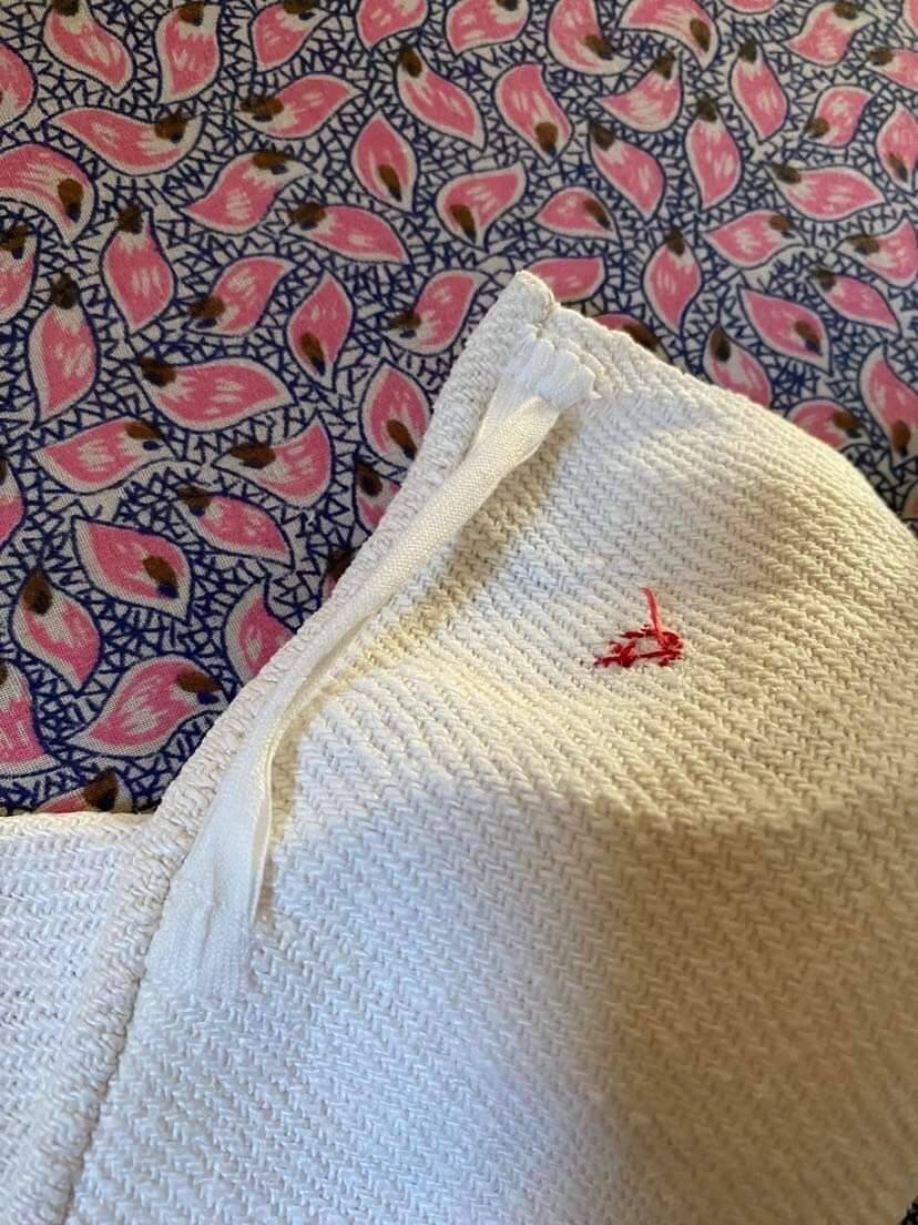 Pair hemp tea towels nineteenth.