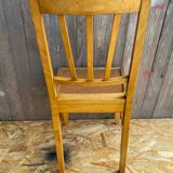 Set of 4 Antique Bistrot Chairs in Baumann Style Wood from the 60s