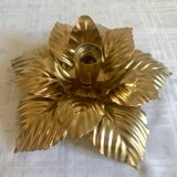 Golden flower wall lamp