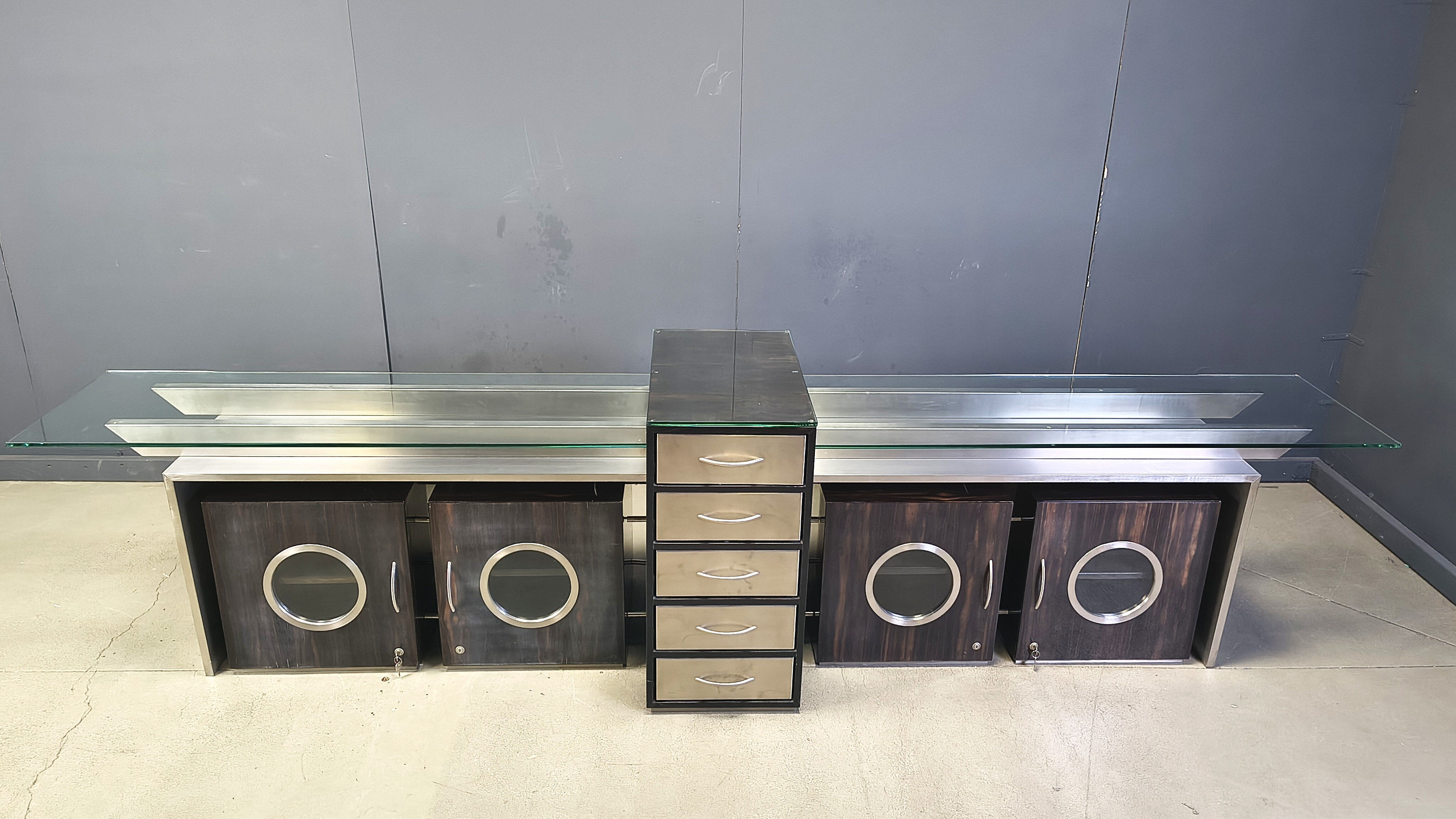 Postmodern custom made credenza, Belgium, 1970s
