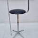 Tabouret vintage réglable avec dossier piètement chromé 4 branches