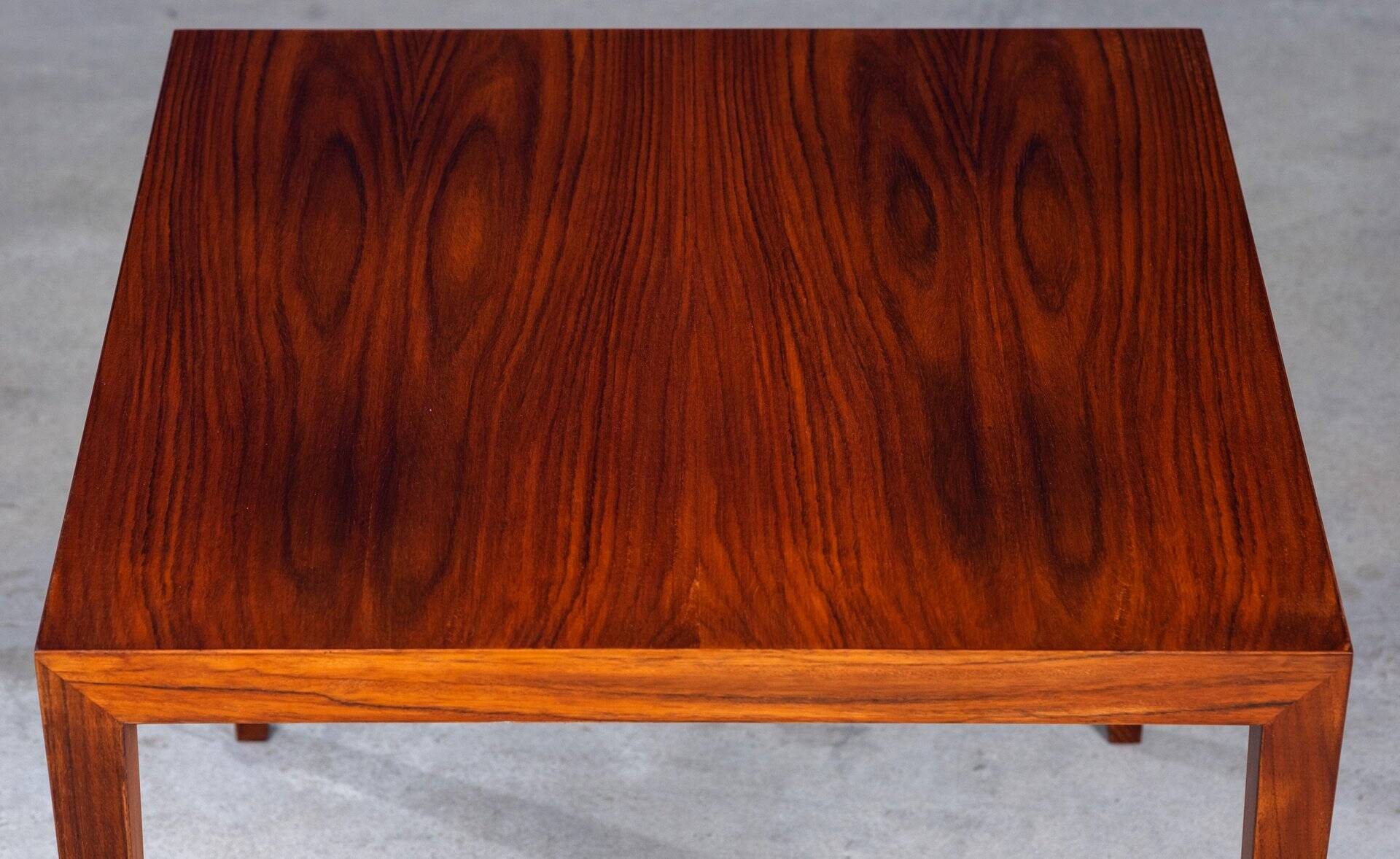 Mid-Century Coffee or Side Table in Rosewood by Severin Hansen for Haslev Møbelsnedkeri, Denmark, 1950s