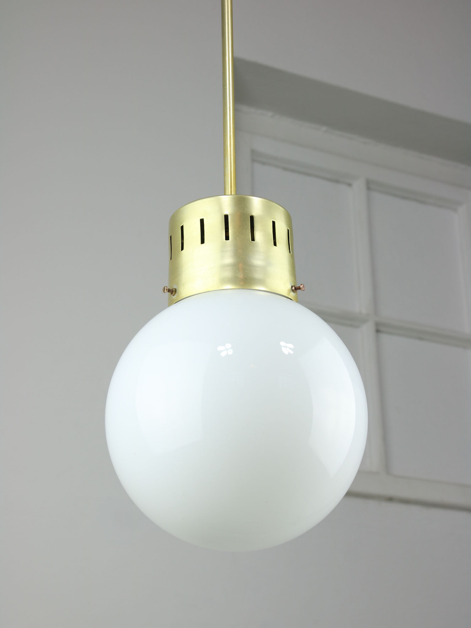 Mid-century modern opaline pendant lamp