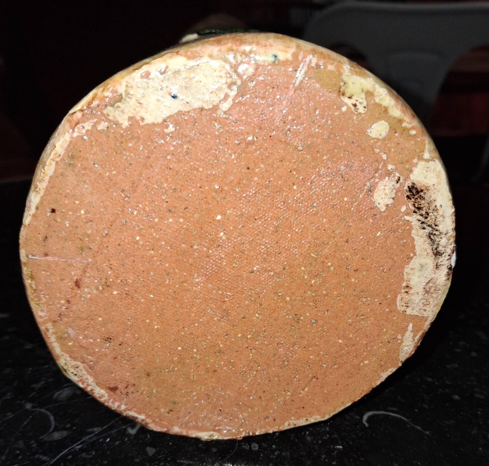 Large glazed stoneware vase signed "Haut 49"