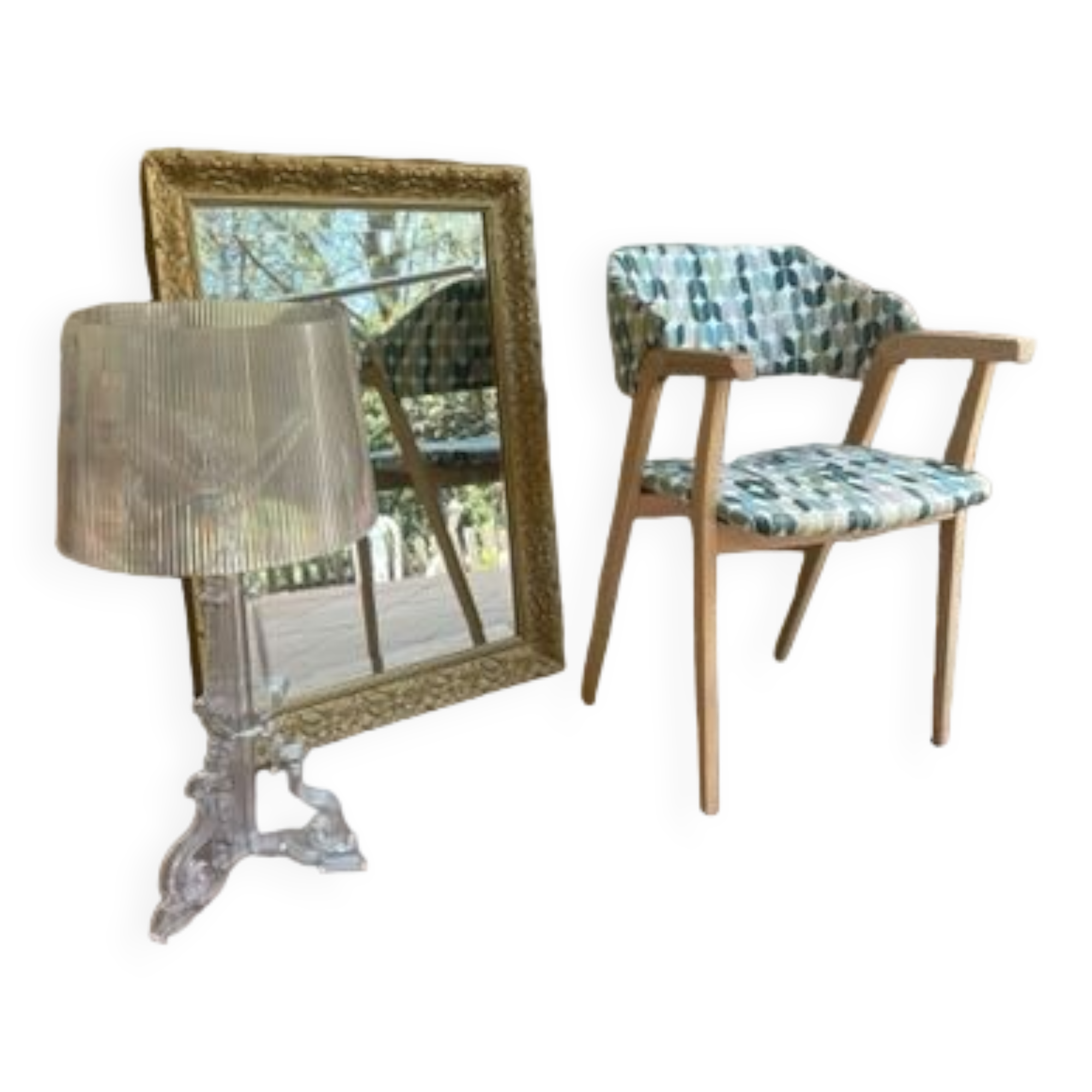 70s style wooden armchair