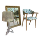 70s style wooden armchair