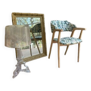 70s style wooden armchair