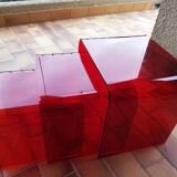 Set of 3 tables in plexiglas