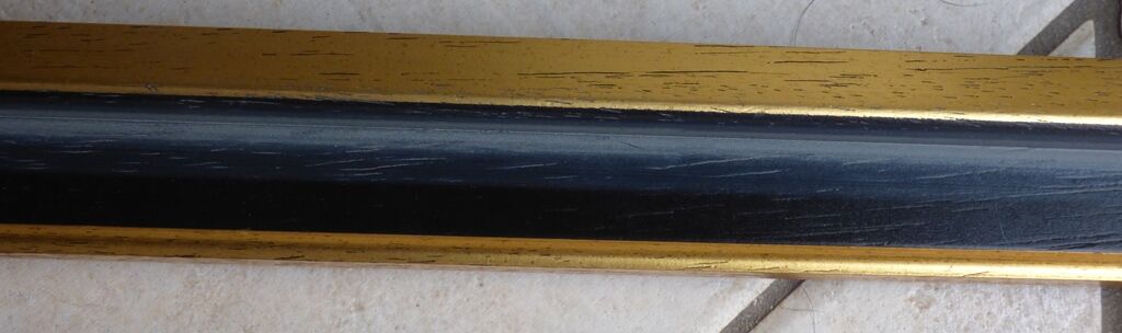 Wooden frame of black and gold color 63x46 cm