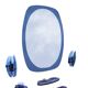 Cobalt blue bathroom set, attributed to Fontana Arte, 1970.
