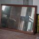 Large vintage wooden mirror, wall mirror, wall mirror, Scandinavian style